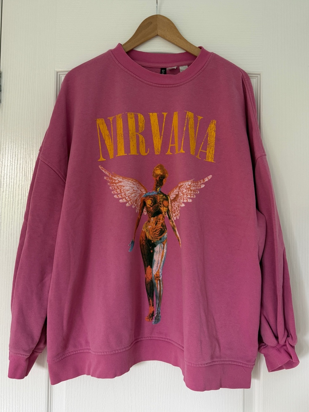 Divided Pink Nirvana Graphic Crewneck Sweatshirt